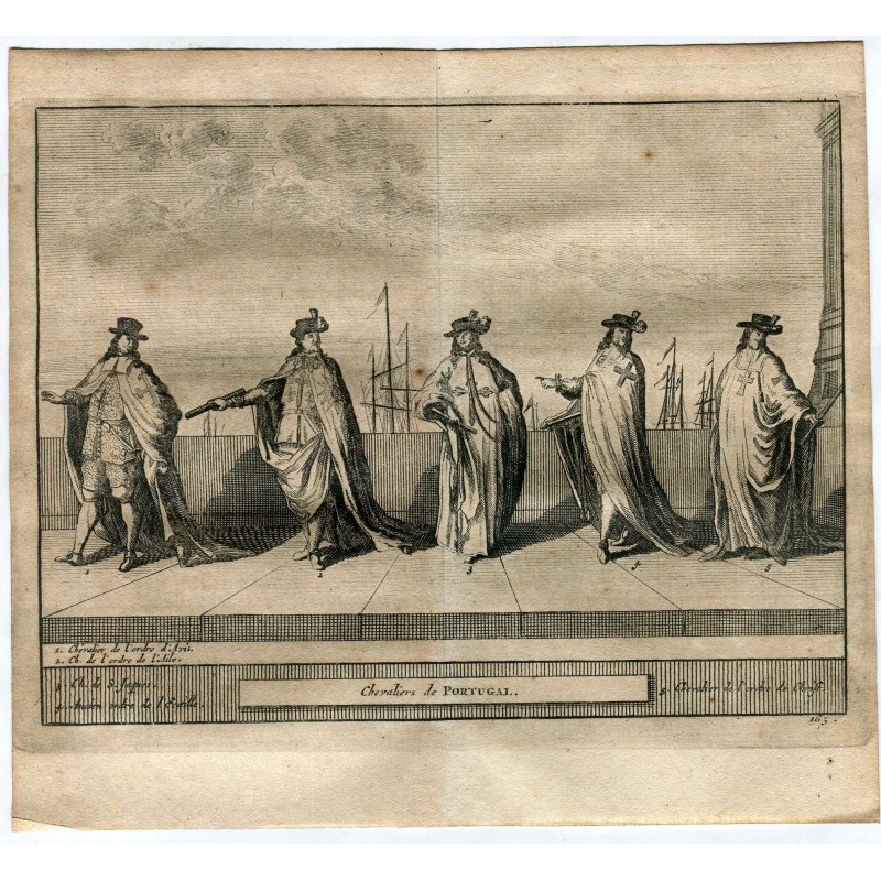 Portugal. Ritter von Portugal. Gestochen von Van der Aa (Alvarez de Colmenar) im Jahr 1715