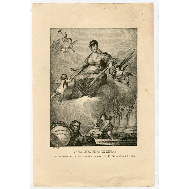 Maria Luisa, Queen of Spain, in memory of the defense of Ferrol in 1800