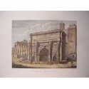 Italia. Roma. Arco di Settimio Severo. Por el grabador romano Domenico Amici.