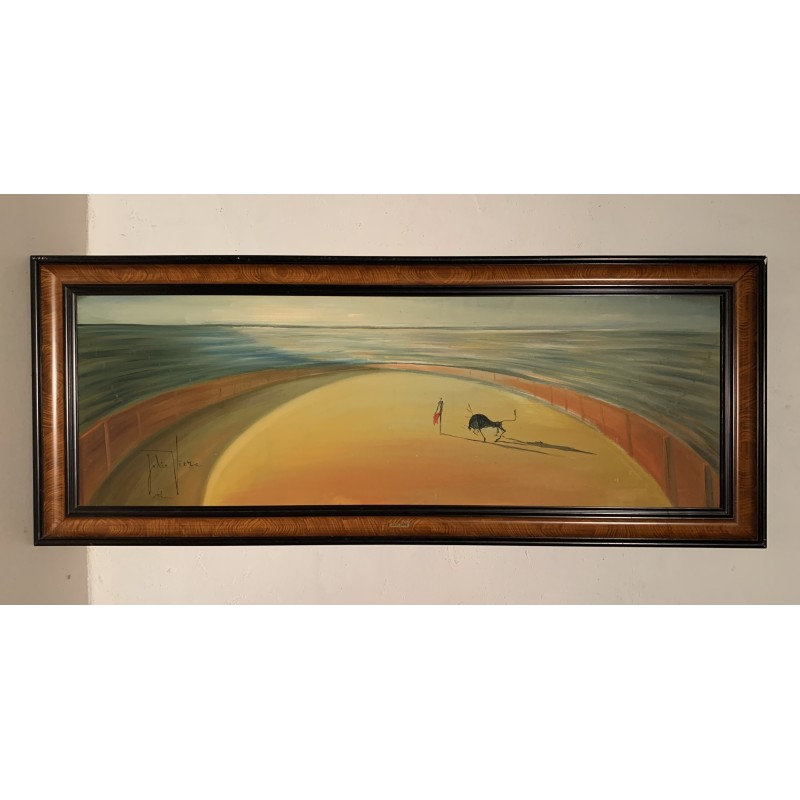 Julio Viera (Spanish, born 1934) - Bullfighting oil painting, 1962