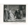 Shakespeare - Henry V of England wooing Catherine of Valois - Antique engraving