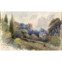 England. Berkshire. The Warren. Anonymous 19th-century watercolor.