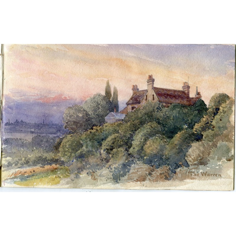 Angleterre. Berkshire. Le Warren. Aquarelle anonyme du XIXe siècle.