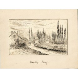 France. Chambéry (Savoie). Paysage arboré. Signature des initiales : GDW.