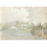 England. Cockermouth. Anonymous watercolor titled and dated on the back: 1834