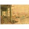 Port lithograph. Signed Llaverias