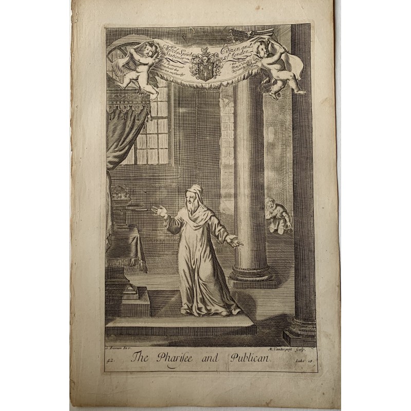 The Pharisee and Publican, engraved by M. Vandergeit from a work by Freeman