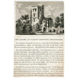 England. Oxfordshire. The Chapel at Stanton Harcourt, engraving, was drawn in 1760.