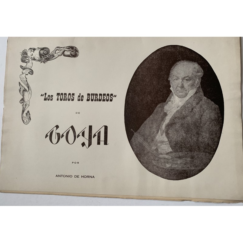 Reproduction des Taureaux de Bordeaux de Goya par Antonio Horna, 1963