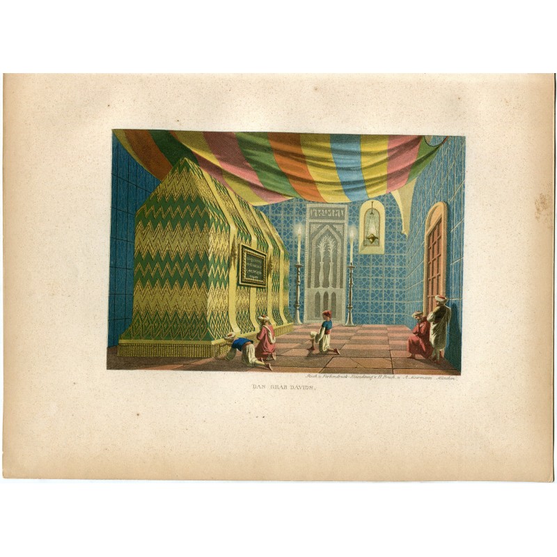 Davids Grab - Lithographie von 1861