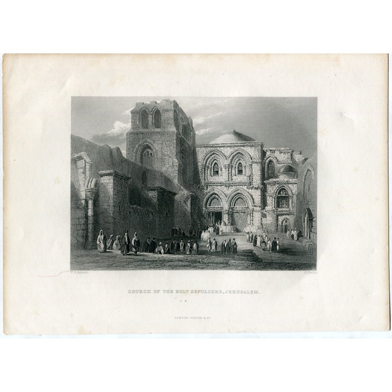 Église du Saint-Sépulcre, Jérusalem - Gravure ancienne