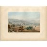 Jerusalem. Nazareth, hand-colored engraving.