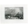 France. Saumur. Gravure de R. Wallis, copie de Turner.