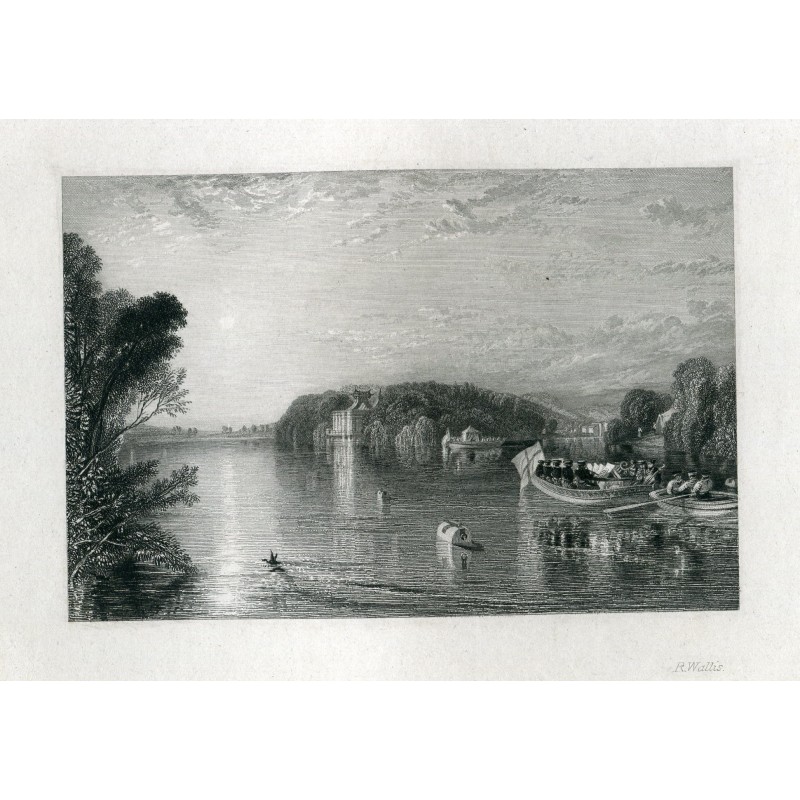 See bei Virginia Water, Surrey - 1830 Stich nach Turner