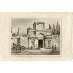 France. Main entrance of the Chateau d'Anet, engraved by Lemaitre.