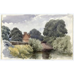 Paesaggio. Acquerello inglese del XIX secolo. Anonimo.