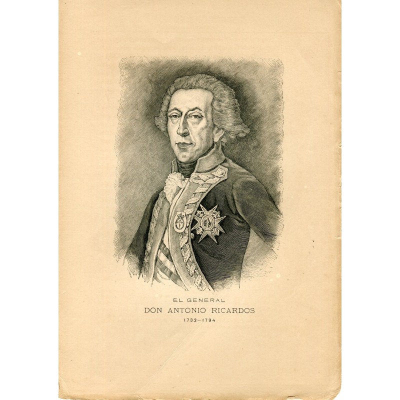 General Don Antonio Ricardos, Stich aus dem 19. Jahrhundert