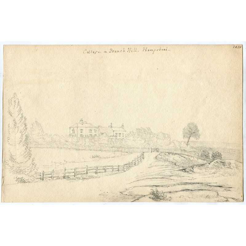 Cottage House su Branch Hill, Hampstead - disegno del 1826