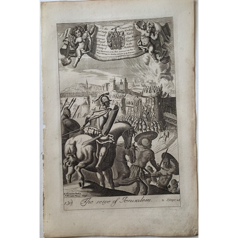 Bibel. Die Belagerung Jerusalems, gestochen von G. Freman und H. van Hove.