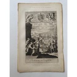 Bible. Prédictions sur Jérusalem. Gravure éditée par Richard Blome, XVIIe siècle.