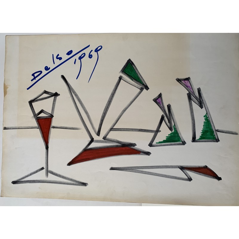 Triangular composition by Pedro Delso Ruperez (1924-1994)