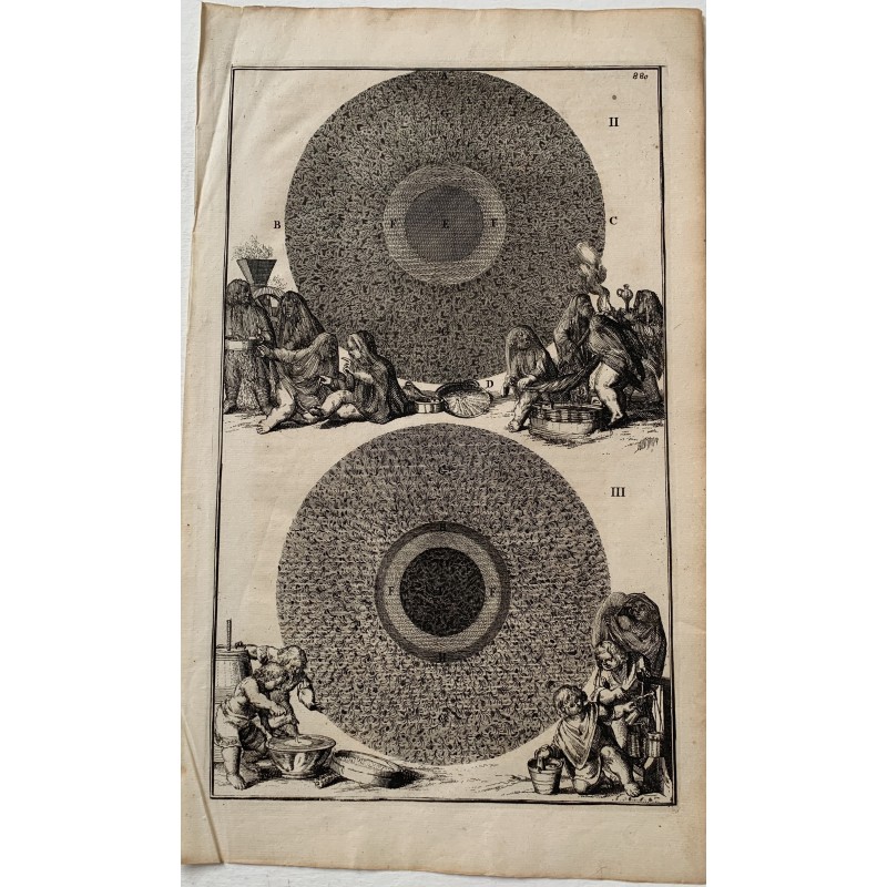 God creation of the light and the water - 1690 engraving