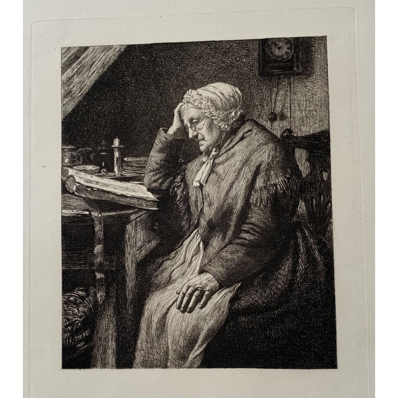 Fourscore Years by Norman Macbeth. 1886 etching