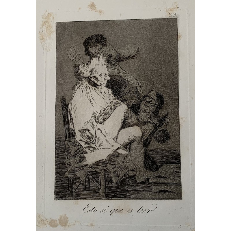 Grabado Goya (etching). Capricho n 29. 5 edición 1881- 1886. Calcografia Nacional.