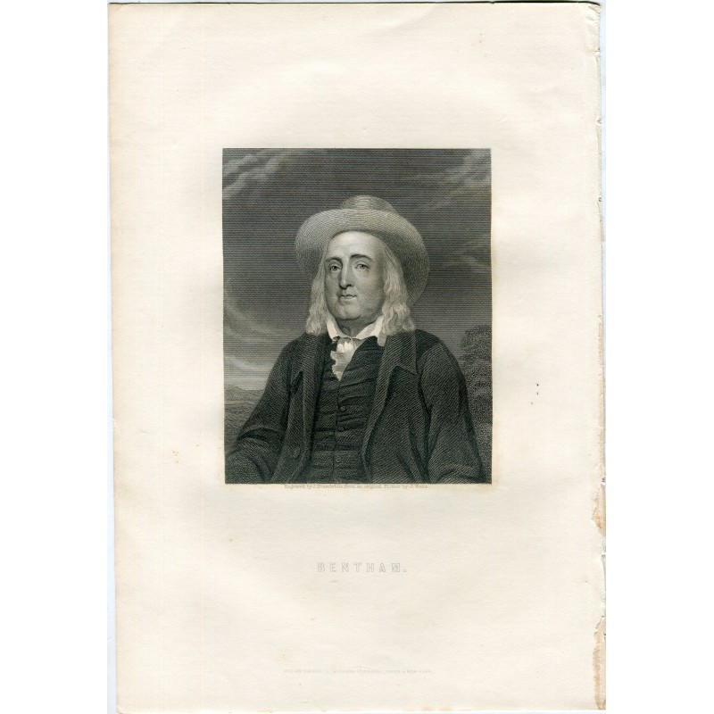Jeremy Bentham grabado por J. Posselwhite de una obra de J. Watts