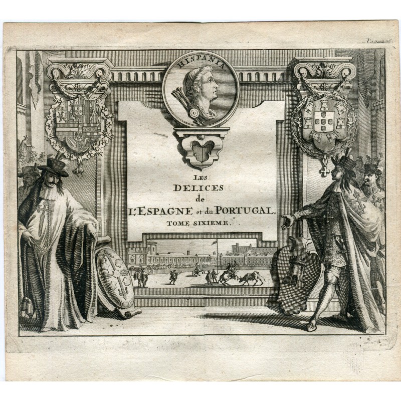 Cover von Band 6 Delices de l'espagne et du Portugal. Gravur Peter Vander AA. Alvarez de Colmenar. 1715