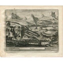 Murcie. Alhama. Gravure de Pieter Van der Aa, 1715. Alvarez de Colmenar