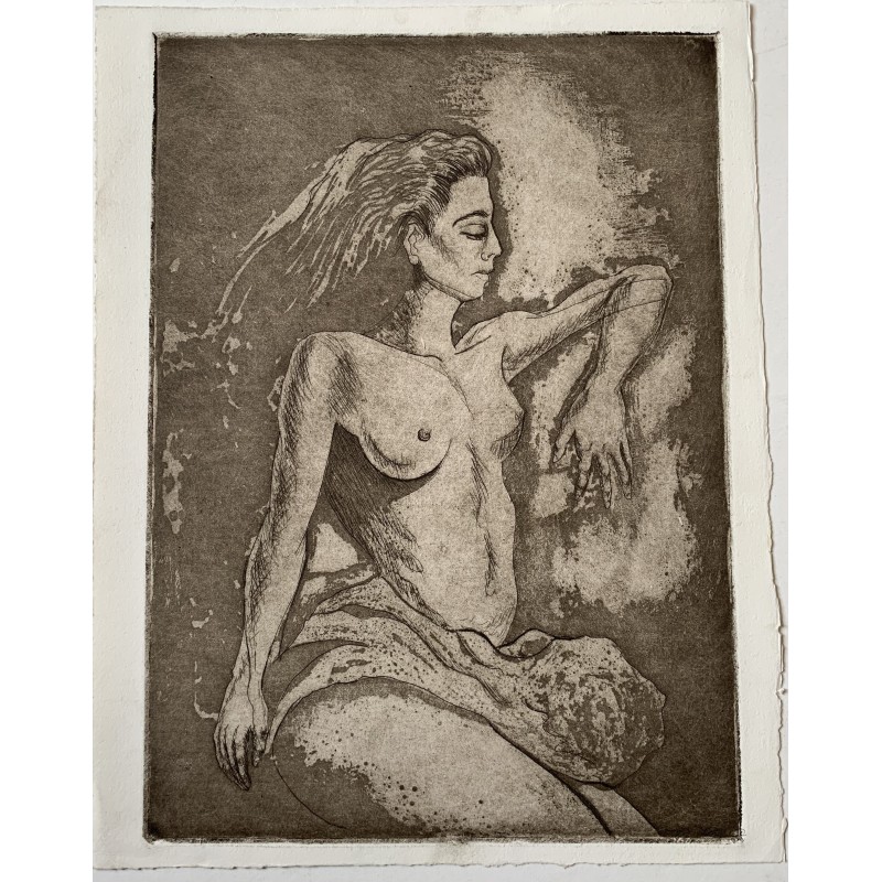 Elena Jou. Nude. Artist's proof print. Catalan painter.