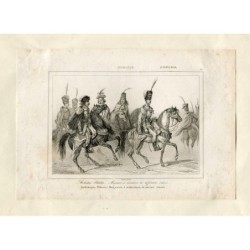 Ungheria. Arciduca Palatino, magnati e personaggi di varie classi. Incisione.