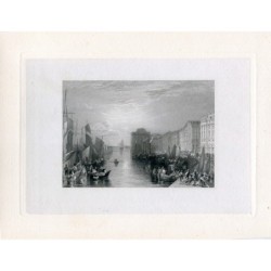 France. Gravure. Vue du port et de la ville de La Havre.