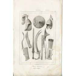 Antike Waffen des Persischen Reiches, Stich von 1841