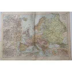 Mappa dell'Europa e della Francia di MM Drioux e Ch. Leroy, 1871