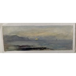Marina. 19th-century English watercolor