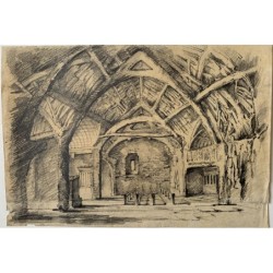 Interno. Disegno illeggibile intitolato e datato 1920