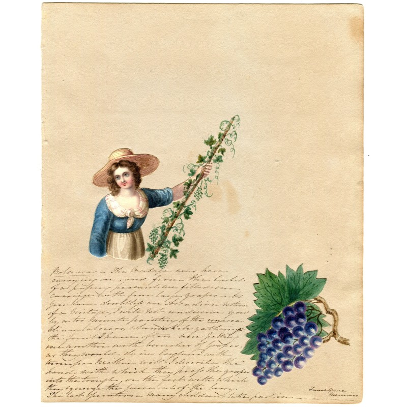 Litografia colorata a mano da G.E. Madeley. Con dedica.