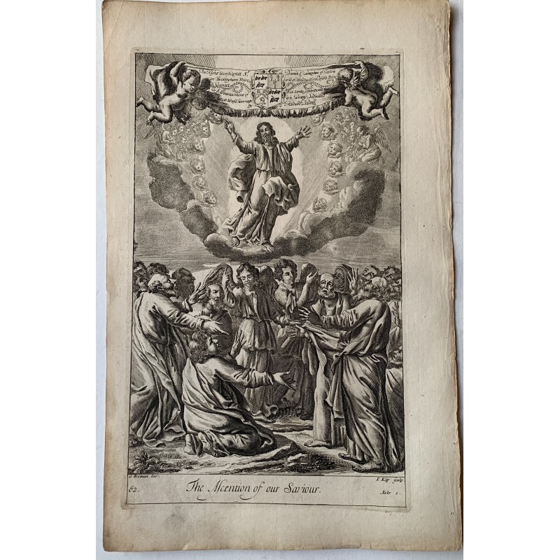 Bible. L'Ascension du Seigneur. Gravé par G. Freman et I. Kip, 1688.