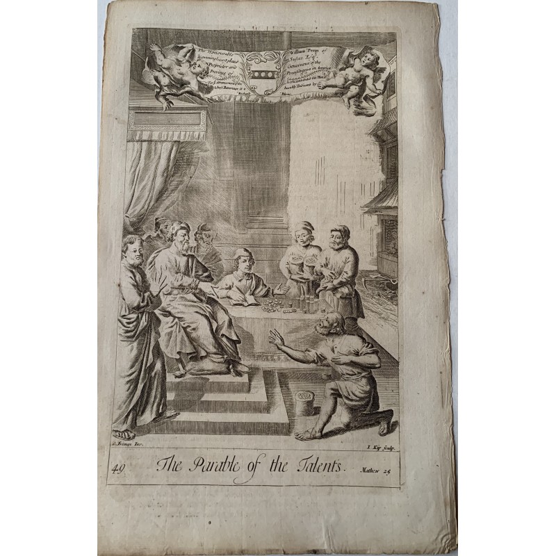 Bible. The Parable of the Talents. Drawn by Freeman and engraved by I. Kip