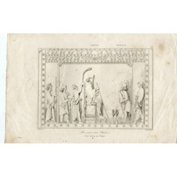 Persien. König auf dem Thron. Gezeichnet von Vernier und gestochen von Lemaitre.