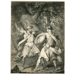 Palamon- und Arcite-Gravur aus den Canterbury Tales.