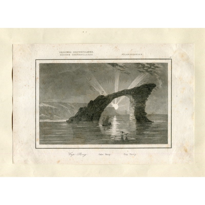 William Edward Parry visitò il Circolo Polare Artico nel 1790 all'età di 13 anni. Incisione