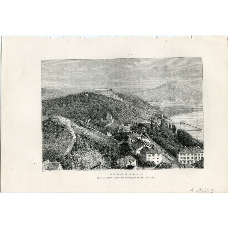Allemagne. Donaustauf et Walhalla, gravure d'après un dessin de Taylor d'après une photographie de MM Levy et Cie.