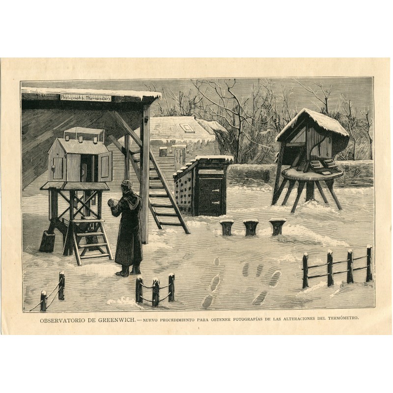 Greenwich Observatory, Fotografieren der Temperatur, Methode zum Ablesen tief versunkener Thermometer