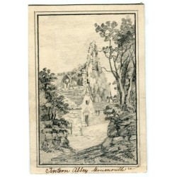 Angleterre. Abbaye de Tintern, Monmouth. Dessin du XIXe siècle.