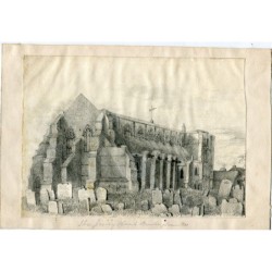 Angleterre. Yorkshire. Dessin de l'église du prieuré de Bridlington, 1840.