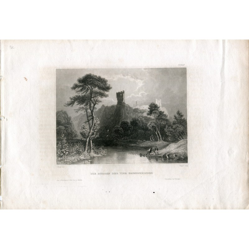 Germany. The Burgen of the Four Haimonskins. 19th-century engraving