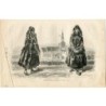 Germany. Pair of woodcuts of German churchgoing and ordinary costumes.